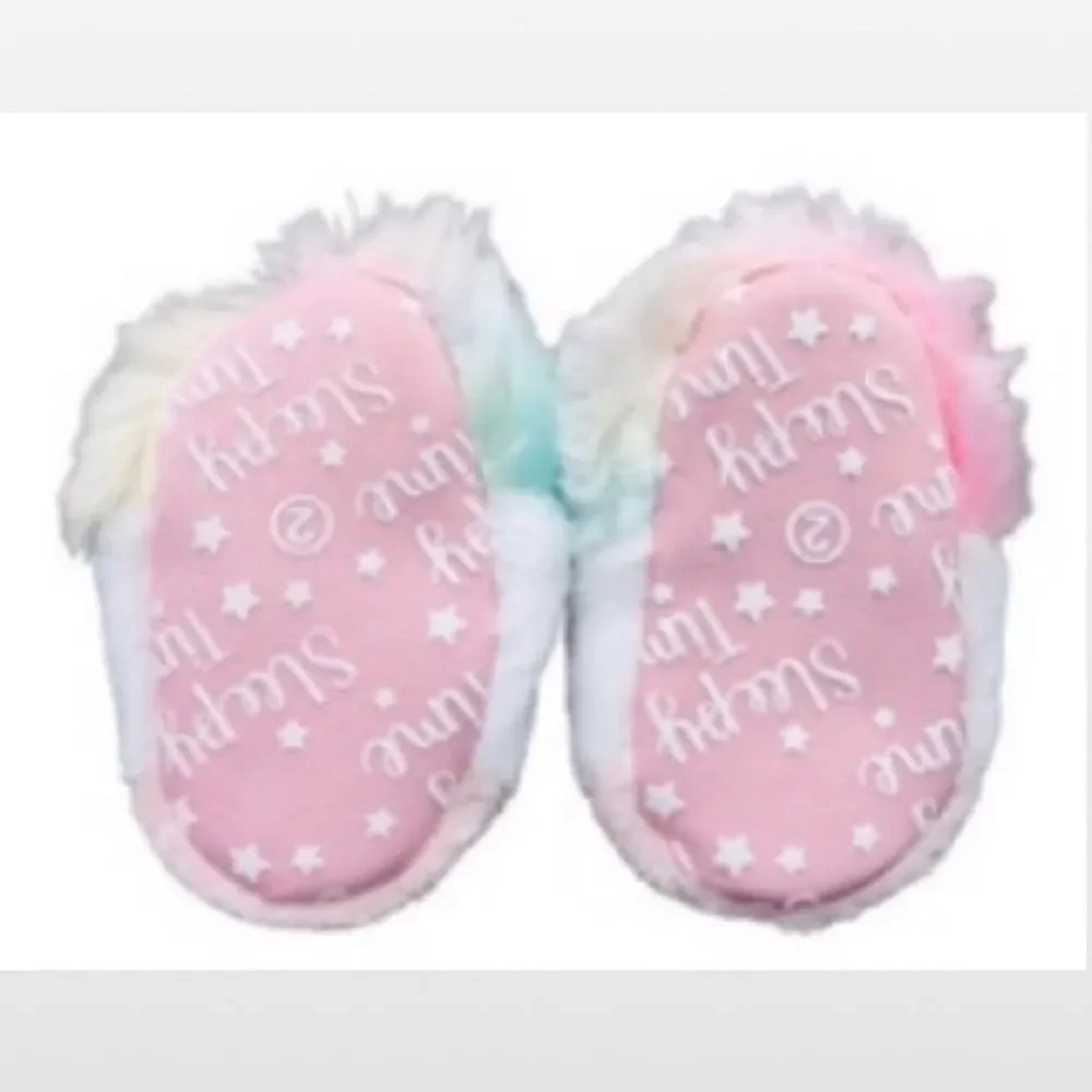 New Sleepy Time Slippers Kid Baby Unicorn Shoes NWT